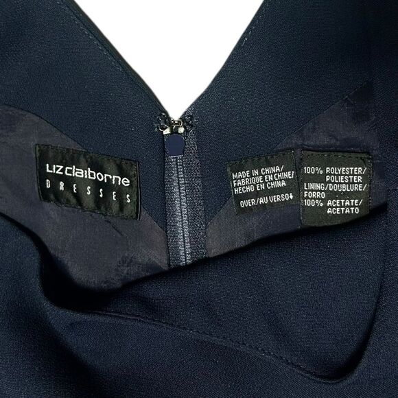 Vintage Navy Jumpsuit Dark Blue One Piece Liz Claiborne Dresses - Picture 3 of 9